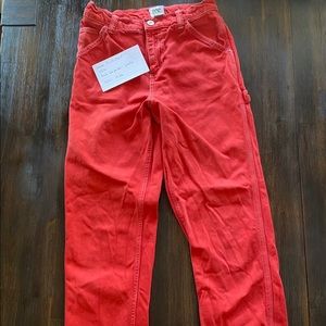 bdg urban outfitters red jeans denim cargo pants